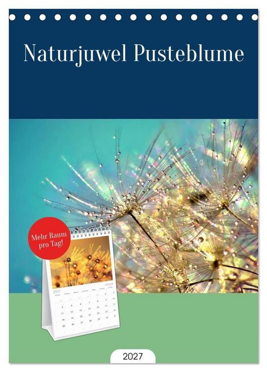 Produktbild: Tischplaner 2027 - Naturjuwel Pusteblume (A5 Tischkalender zum Aufstellen) CALVENDO