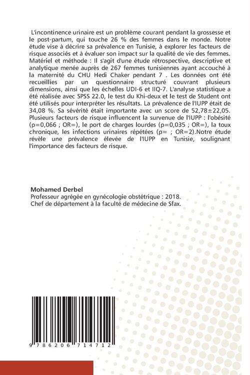Produktbild: Incontinence urinaire apr&egrave;s accouchement