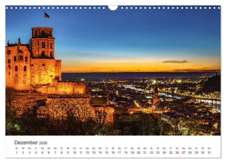 Produktbild: Lichtstimmungen in Heidelberg (Wandkalender 2026 DIN A3 quer), CALVENDO Monatskalender