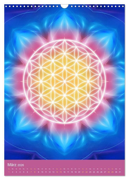 Produktbild: Blume des Lebens - Harmonie durch Symbolkraft (Wandkalender 2026 DIN A3 hoch), CALVENDO Monatskalender