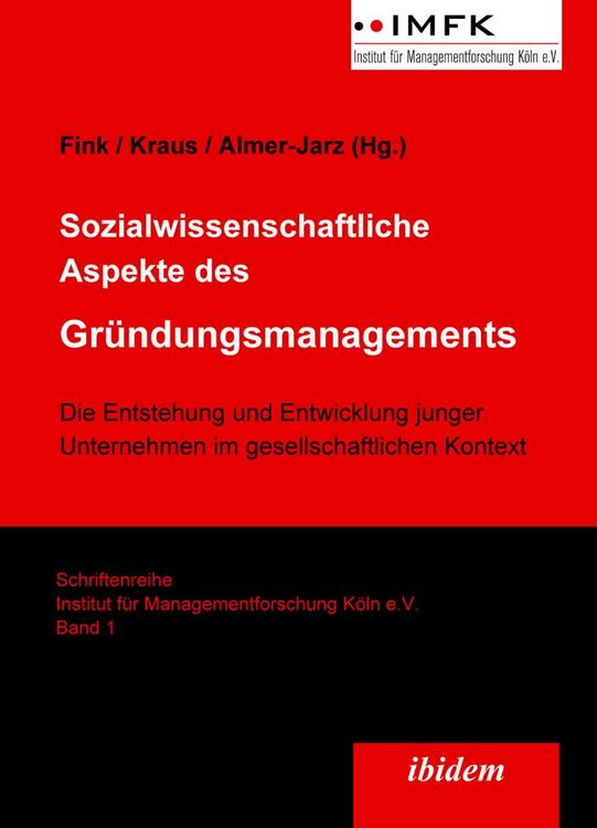Produktbild: Sozialwissenschaftliche Aspekte des Gr&uuml;ndungsmanagements