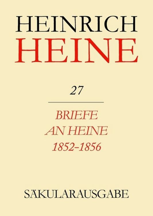 Produktbild: Briefe an Heine 1852-1856