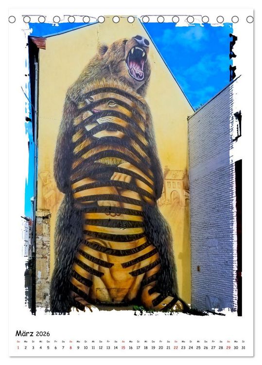 Produktbild: Street Art in Gent (Tischkalender 2026 DIN A5 hoch), CALVENDO Monatskalender