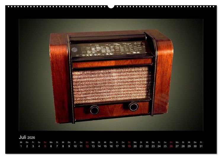 Produktbild: Dampfradios - Antike Radios mit Patina (hochwertiger Premium Wandkalender 2026 DIN A2 quer), Kunstdruck in Hochglanz