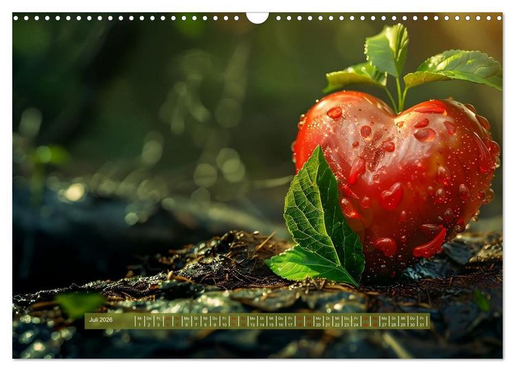 Produktbild: Mit dem Herzen der Natur (Wandkalender 2026 DIN A3 quer), CALVENDO Monatskalender