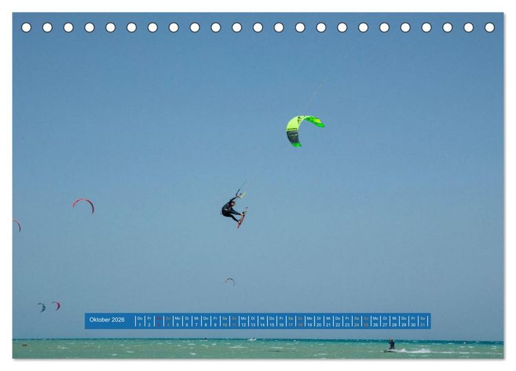 Produktbild: Kite Boarding El Gouna (Tischkalender 2026 DIN A5 quer), CALVENDO Monatskalender