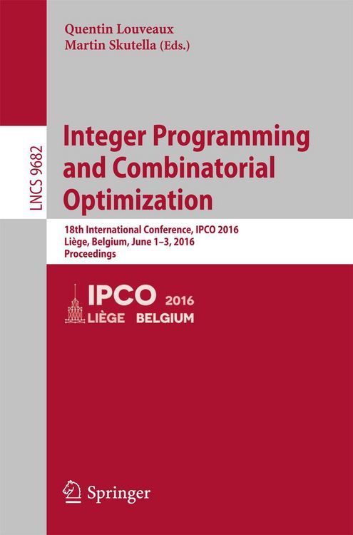 Produktbild: Integer Programming and Combinatorial Optimization