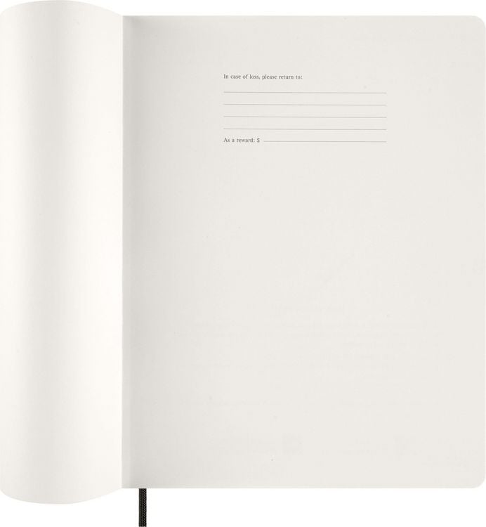 Produktbild: Moleskine 15 Monate Essential Wochenkalender 2026/2027, 1 Wo = 2 Seiten, vertikal, XXL, weicher Einband, Schwarz