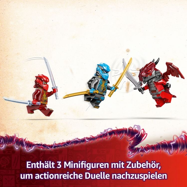 Produktbild: LEGO NINJAGO Kais Sturmreiter-Mech - Fliegendes Motorrad Spielzeug 71830