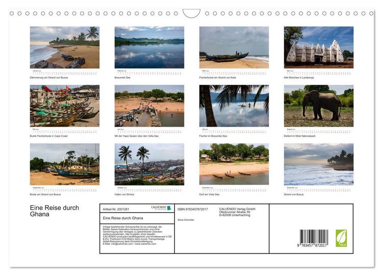 Produktbild: Eine Reise durch Ghana (Wandkalender 2026 DIN A3 quer), CALVENDO Monatskalender
