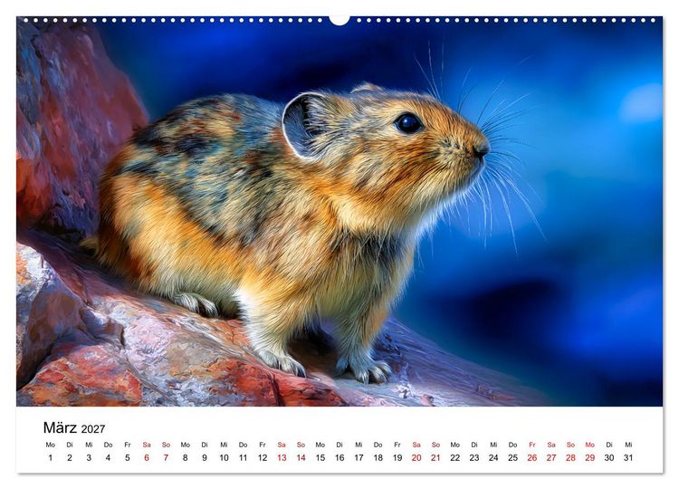 Produktbild: Lemminge - Kleine Helden der Tundra (hochwertiger Premium Wandkalender 2027 DIN A2 quer), Kunstdruck in Hochglanz