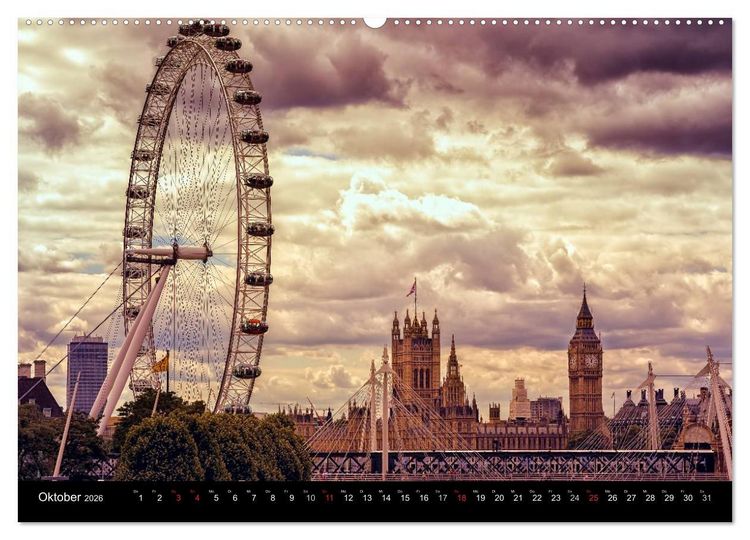 Produktbild: Weltmetropole London (hochwertiger Premium Wandkalender 2026 DIN A2 quer), Kunstdruck in Hochglanz