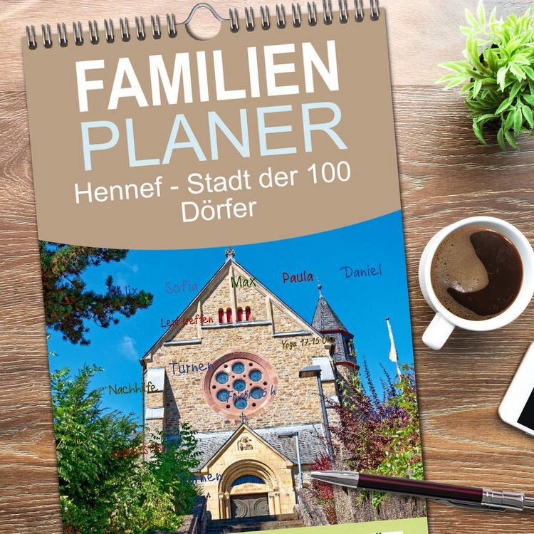 Produktbild: Familienplaner 2026 - Hennef - Stadt der 100 D&ouml;rfer mit 5 Spalten (Wandkalender, 21 x 45 cm) CALVENDO