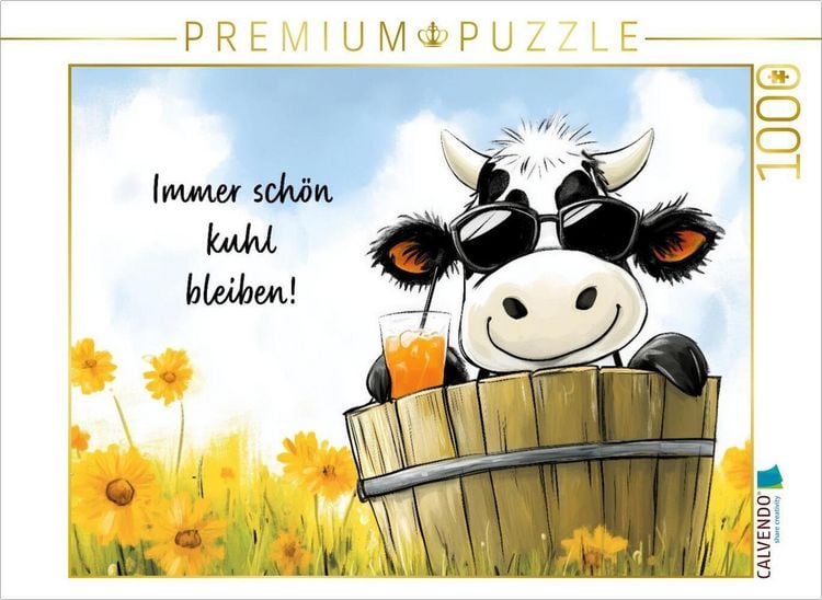 Produktbild: CALVENDO Puzzle Kuhl bleiben | 1000 Teile Lege-Gr&ouml;&szlig;e 64x48cm Foto-Puzzle f&uuml;r gl&uuml;ckliche Stunden