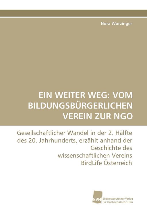 Produktbild: Ein Weiter Weg: Vom Bildungsb&uuml;rgerlichen Verein Zur Ngo