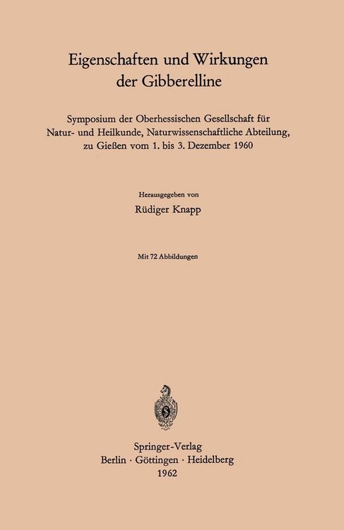 Produktbild: Eigenschaften und Wirkungen der Gibberelline
