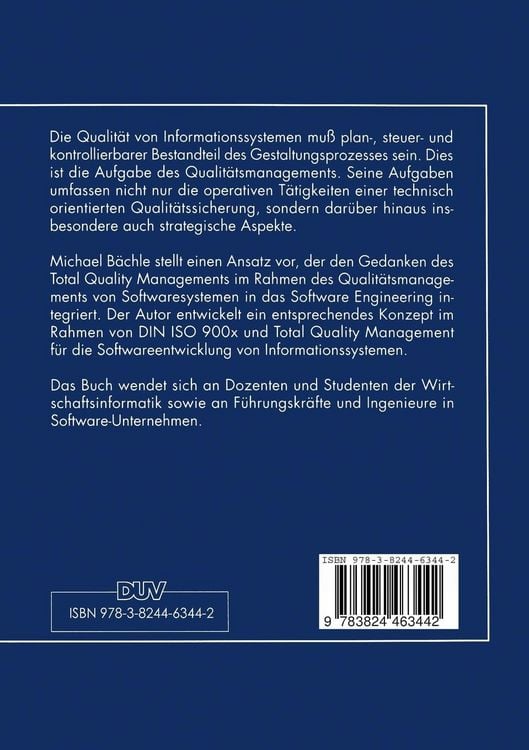 Produktbild: Qualit&auml;tsmanagement der Softwareentwicklung