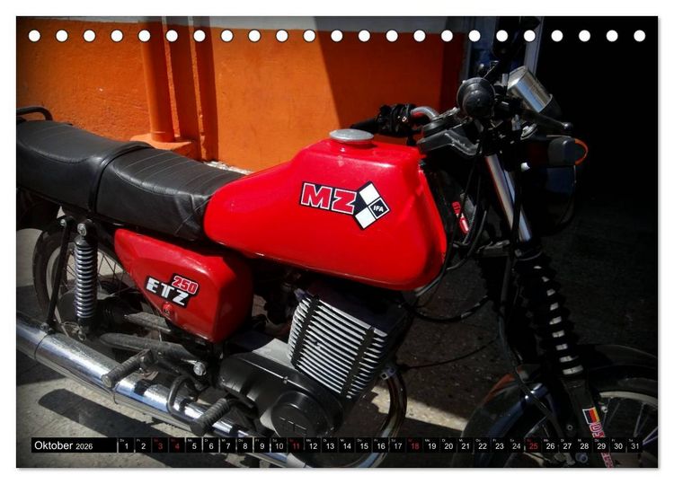 Produktbild: Motorrad-Legenden - MZ (Tischkalender 2026 DIN A5 quer), CALVENDO Monatskalender