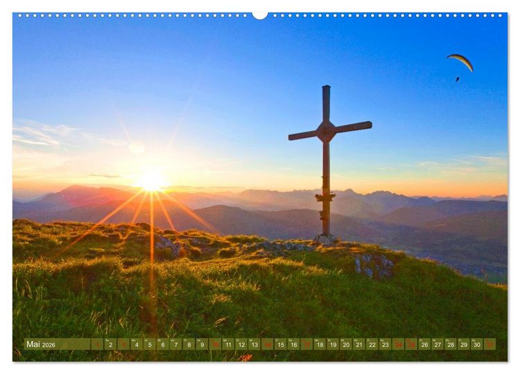 Produktbild: Gipfelkreuze im Sonnenlicht (Wandkalender 2026 DIN A2 quer), CALVENDO Monatskalender