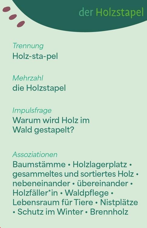 Produktbild: Wortschatzk&auml;rtchen: Im Wald