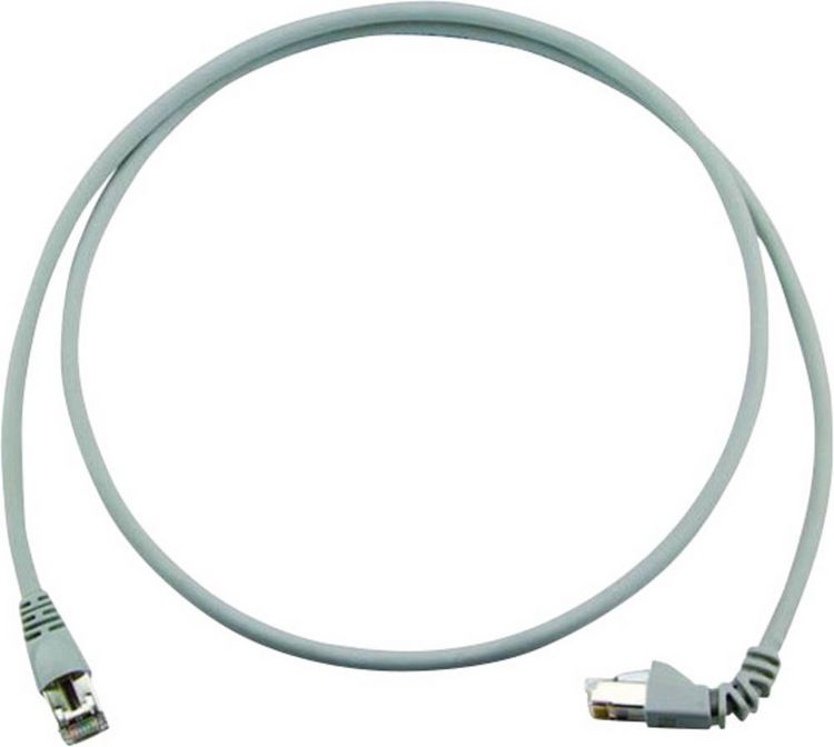 Produktbild: Teleg&auml;rtner 100008305 RJ45 Patchkabel CAT 6a S/FTP 2.00m Grau Flammwidrig, Halogenfrei 1St.