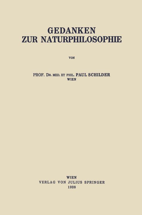 Produktbild: Gedanken zur Naturphilosophie