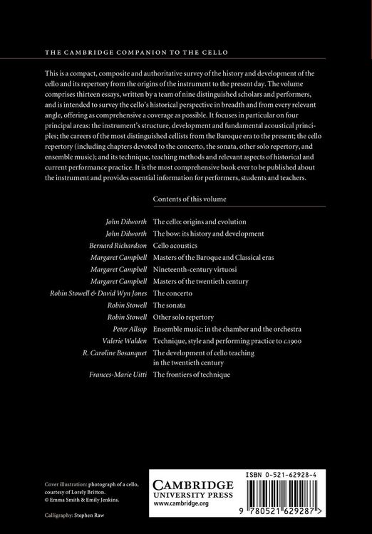 Produktbild: The Cambridge Companion to the Cello