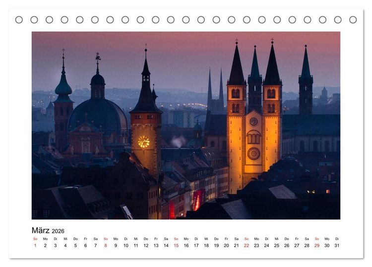 Produktbild: W&uuml;rzburg - Im Lauf der Jahreszeiten (Tischkalender 2026 DIN A5 quer), CALVENDO Monatskalender
