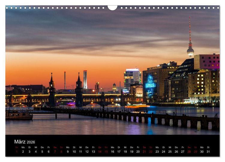 Produktbild: Eine Reise durch Berlin bei Nacht (Wandkalender 2026 DIN A3 quer), CALVENDO Monatskalender