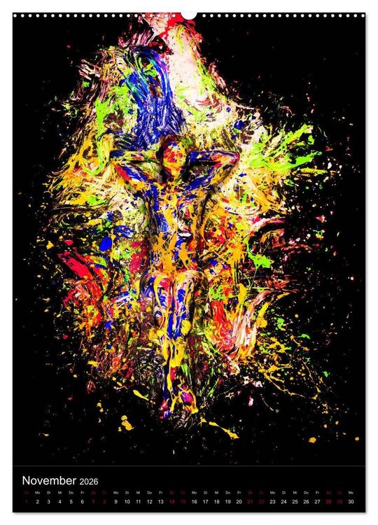Produktbild: Farbakte - Action Paintings (hochwertiger Premium Wandkalender 2026 DIN A2 hoch), Kunstdruck in Hochglanz
