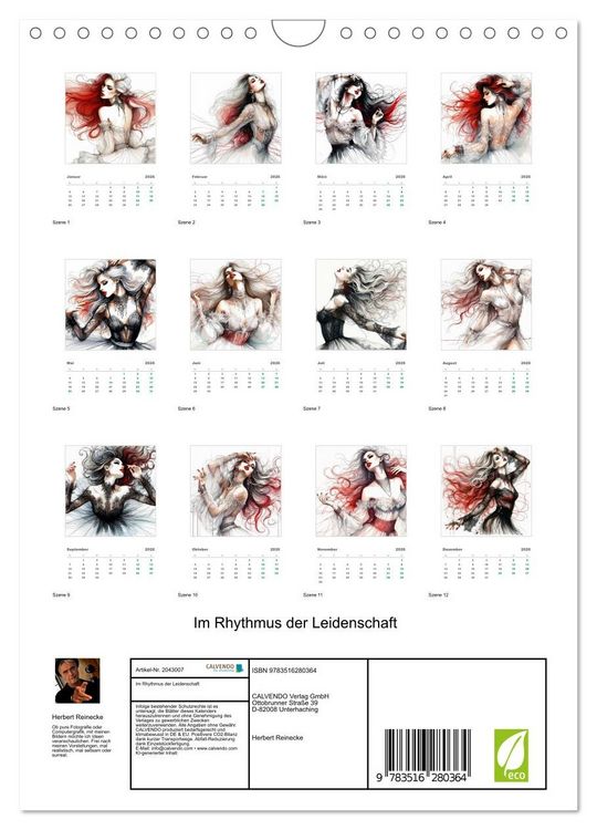 Produktbild: Im Rhythmus der Leidenschaft (Wandkalender 2026 DIN A4 hoch), CALVENDO Monatskalender