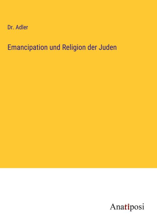 Produktbild: Emancipation und Religion der Juden