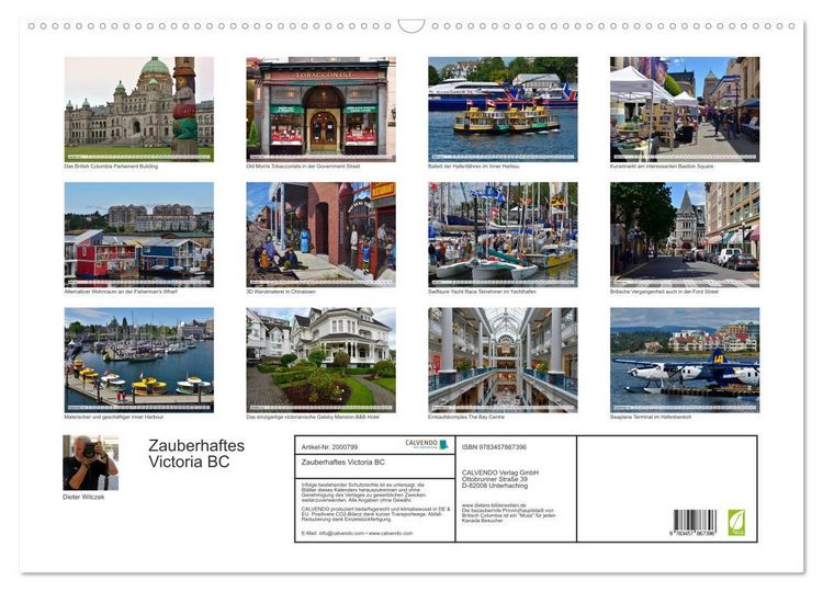 Produktbild: Zauberhaftes Victoria BC (Wandkalender 2026 DIN A2 quer), CALVENDO Monatskalender