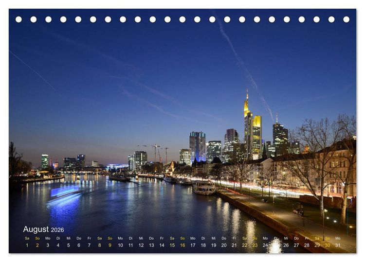 Produktbild: Faszinierendes Frankfurt - Impressionen aus der Mainmetropole (Tischkalender 2026 DIN A5 quer), CALVENDO Monatskalender