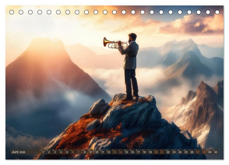 Produktbild: Musizieren einmal anders (Tischkalender 2026 DIN A5 quer), CALVENDO Monatskalender