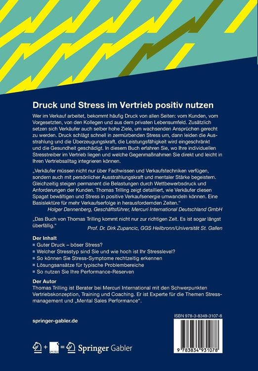 Produktbild: Druck und Stress im Vertrieb positiv nutzen