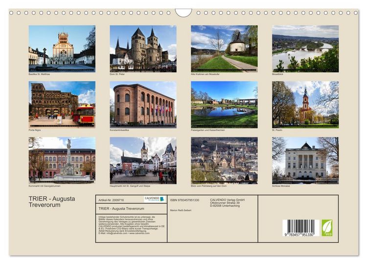 Produktbild: TRIER - Augusta Treverorum (Wandkalender 2026 DIN A3 quer), CALVENDO Monatskalender