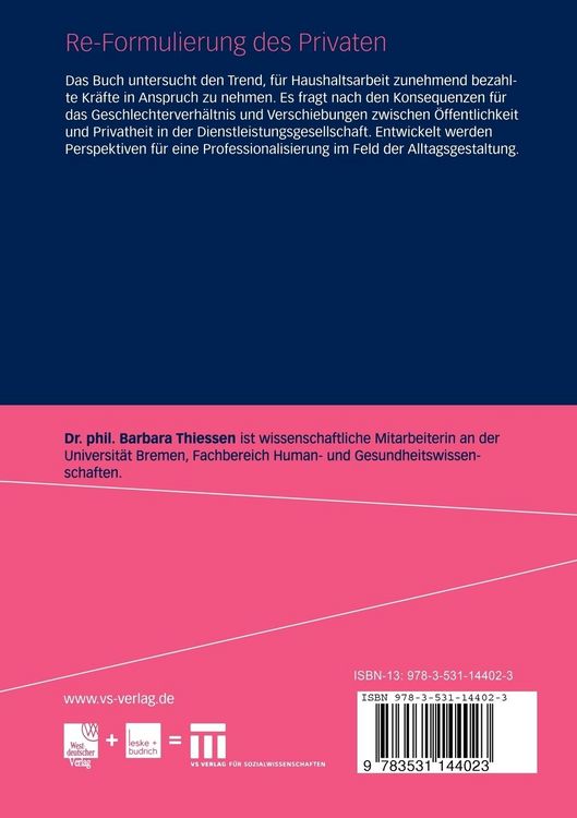 Produktbild: Re-Formulierung des Privaten