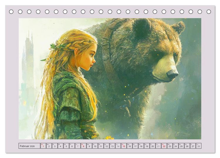 Produktbild: Traumwelten. Mangas mit magischen Begegnungen (Tischkalender 2026 DIN A5 quer), CALVENDO Monatskalender