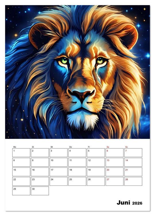 Produktbild: Majest&auml;tische K&ouml;nige der Wildnis (hochwertiger Premium Wandkalender 2026 DIN A2 hoch), Kunstdruck in Hochglanz