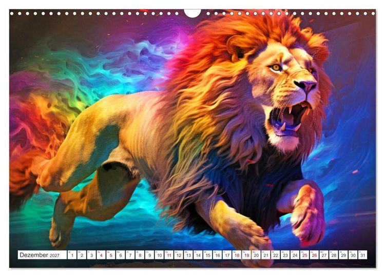 Produktbild: Farbsplash in der Tierwelt (Wandkalender 2027 DIN A3 quer), CALVENDO Monatskalender