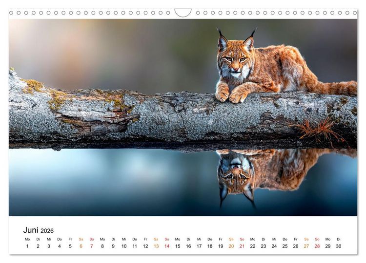 Produktbild: Luchse - die Stimme der Wildnis (Wandkalender 2026 DIN A3 quer), CALVENDO Monatskalender