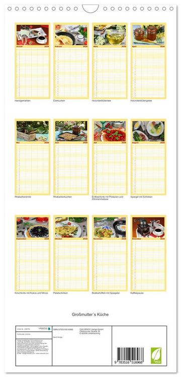 Produktbild: Familienplaner 2026 - Gro&szlig;mutter&acute;s K&uuml;che mit 5 Spalten (Wandkalender, 21 x 45 cm) CALVENDO