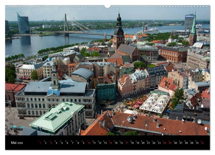 Produktbild: Hauptst&auml;dte des Baltikums (hochwertiger Premium Wandkalender 2026 DIN A2 quer), Kunstdruck in Hochglanz