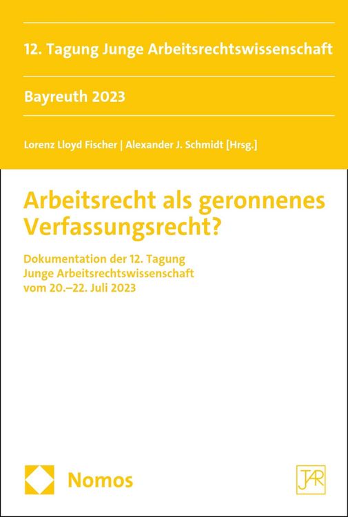 Produktbild: Arbeitsrecht als geronnenes Verfassungsrecht?