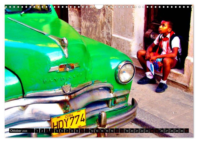 Produktbild: PLYMOUTH '50 - Ein US-Oldtimer in Havanna (Wandkalender 2026 DIN A3 quer), CALVENDO Monatskalender