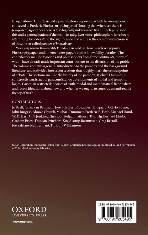 Produktbild: New Essays Knowability Paradox C