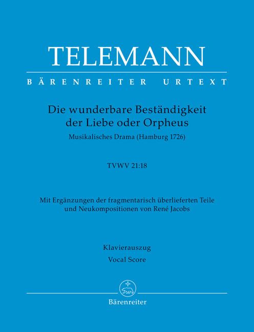 Produktbild: Die wunderbare Best&auml;ndigkeit der Liebe oder Orpheus TVWV 21:18