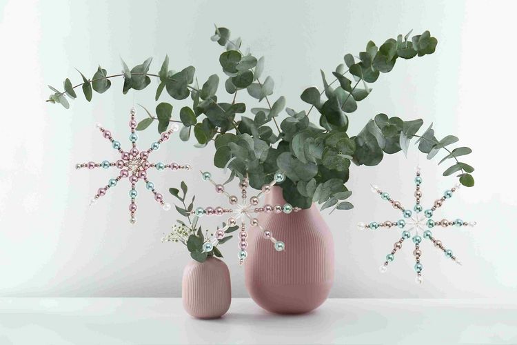 Produktbild: Folia Perlensterne-Set PASTELL, 340-teilig, rosa/gold/t&uuml;rkis/perlwei&szlig;/silber