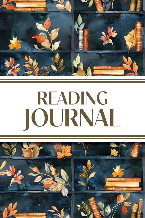 Produktbild: Reading Journal (Watercolor Fall Leaves Bookshelves)